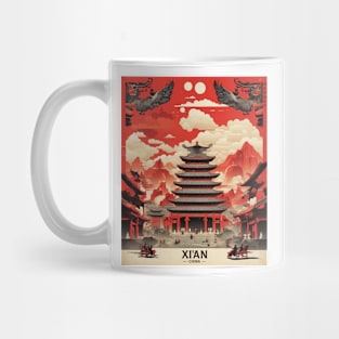 Xian China Vintage Poster Tourism Mug